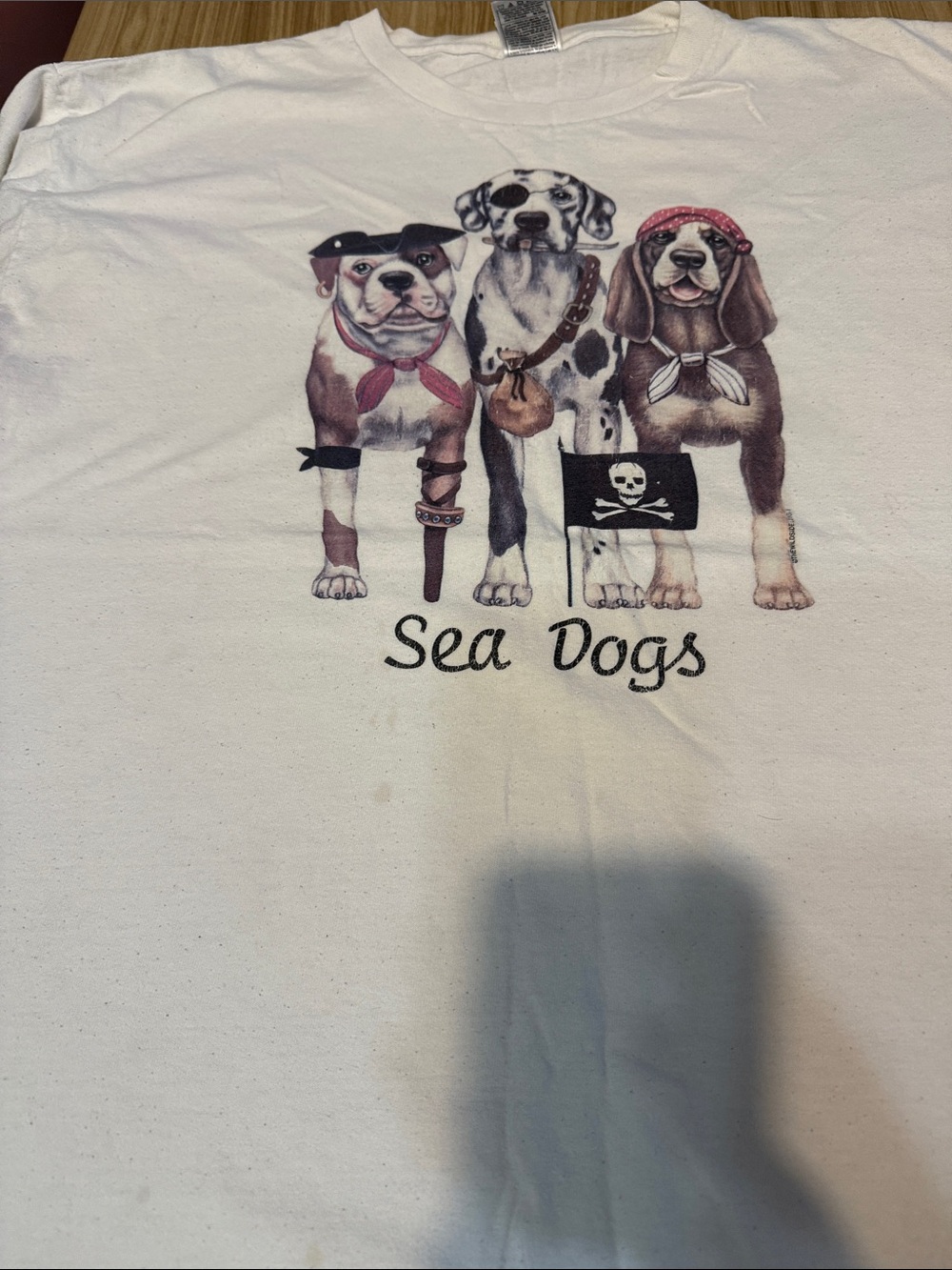 Sea Dogs Graphic T-Shirt - White with Multi-Color Print